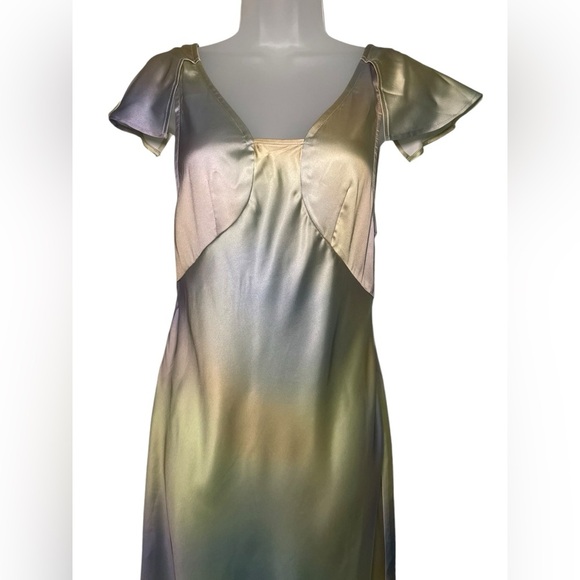 WeWoreWhat New Midi Watercolor Slip Dress Size 2 - Picture 5 of 9